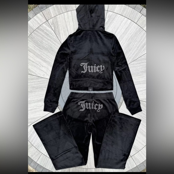 JUICY COUTURE Velour OG Bling Tracksuit Hoodie & Pant Set Size XS,S,M,L - Picture 15 of 16